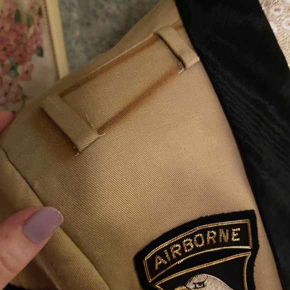 Vintage Gail Dauer khaki tan & black military jacket sz Small 80’s- 90’s READ - Picture 7 of 12